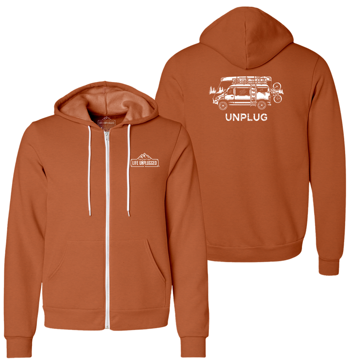 VAN LIFE Supersoft Midweight Zip Up Hoodie