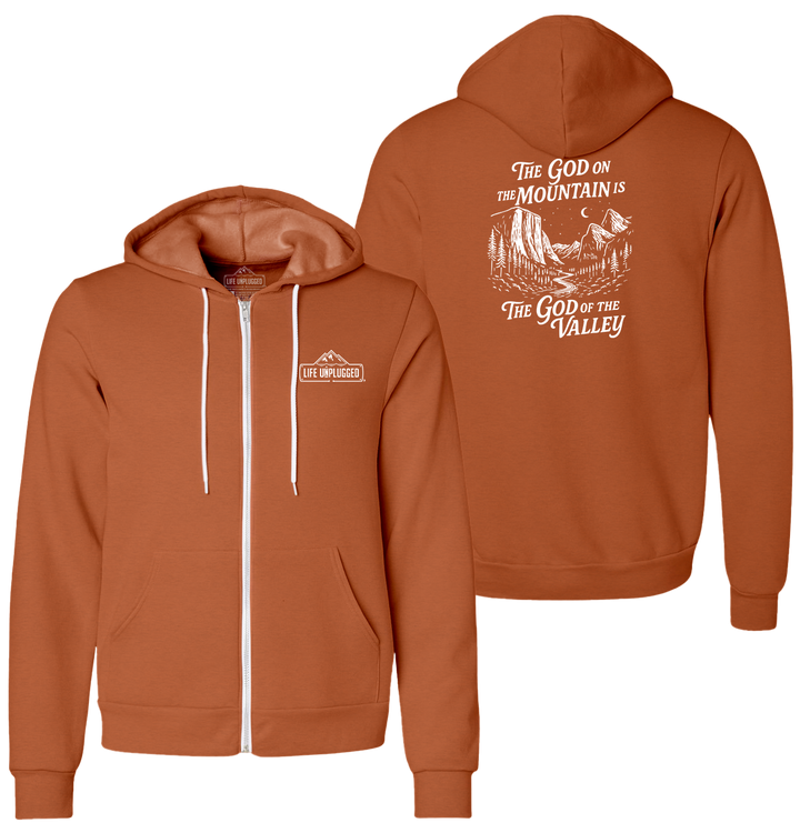 God On The Mountain Supersoft Midweight Zip Up Hoodie