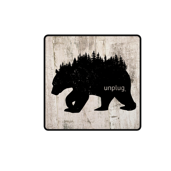 Bear In The Trees Vinyl Sticker