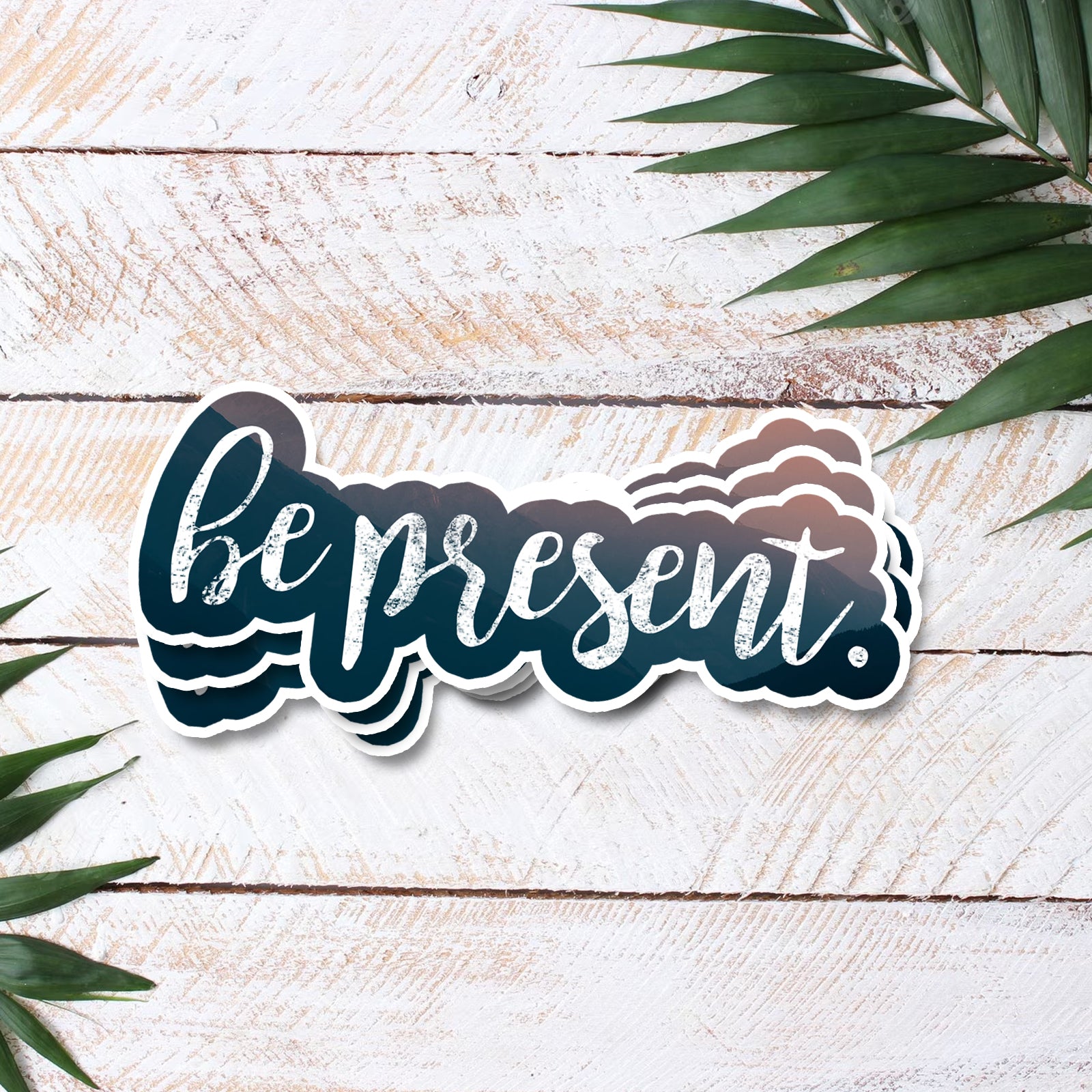 Be Present Cursive Vinyl Sticker – Life Unplugged