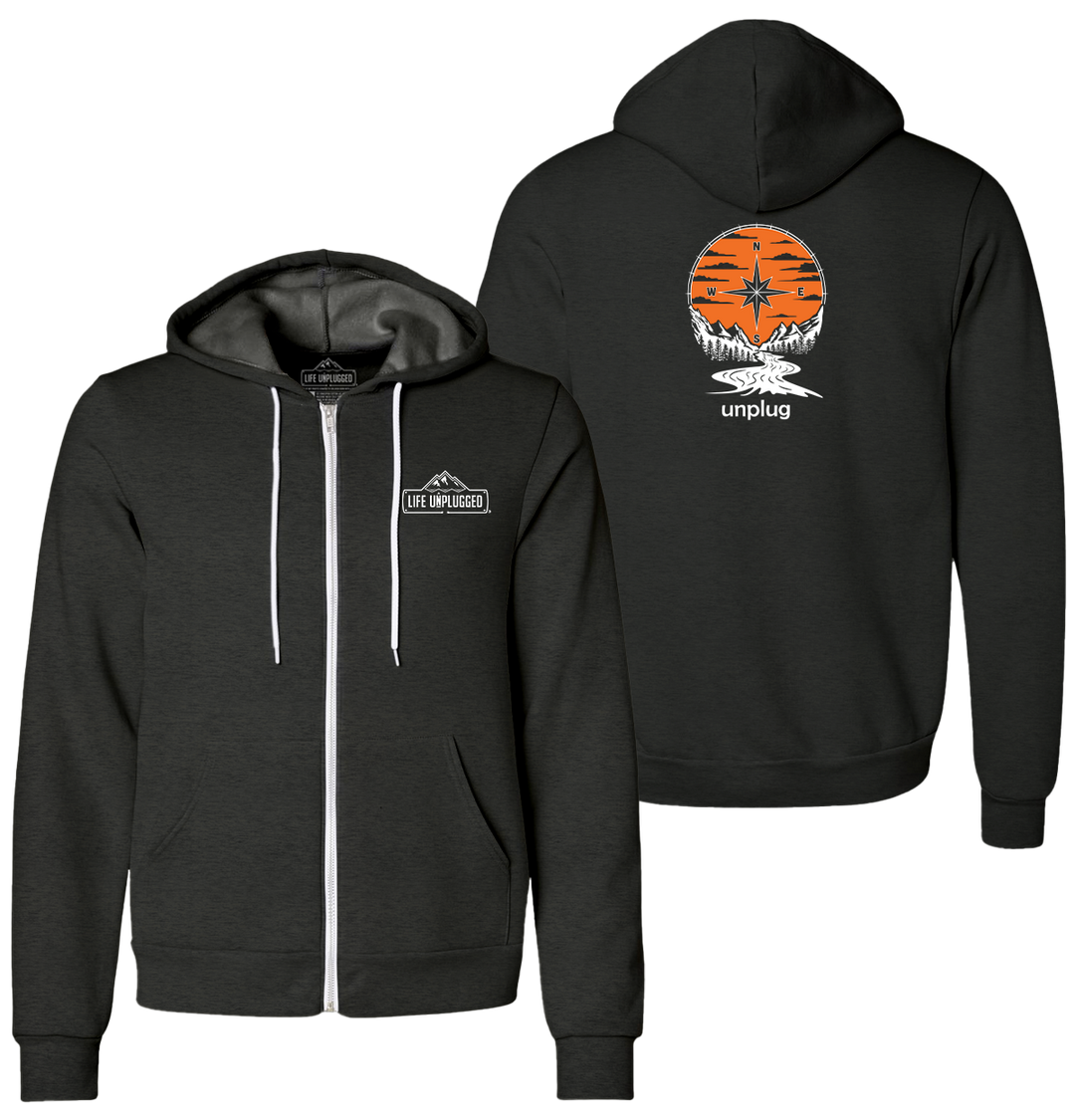 COMPASS SUNSET Supersoft Midweight Zip Up Hoodie
