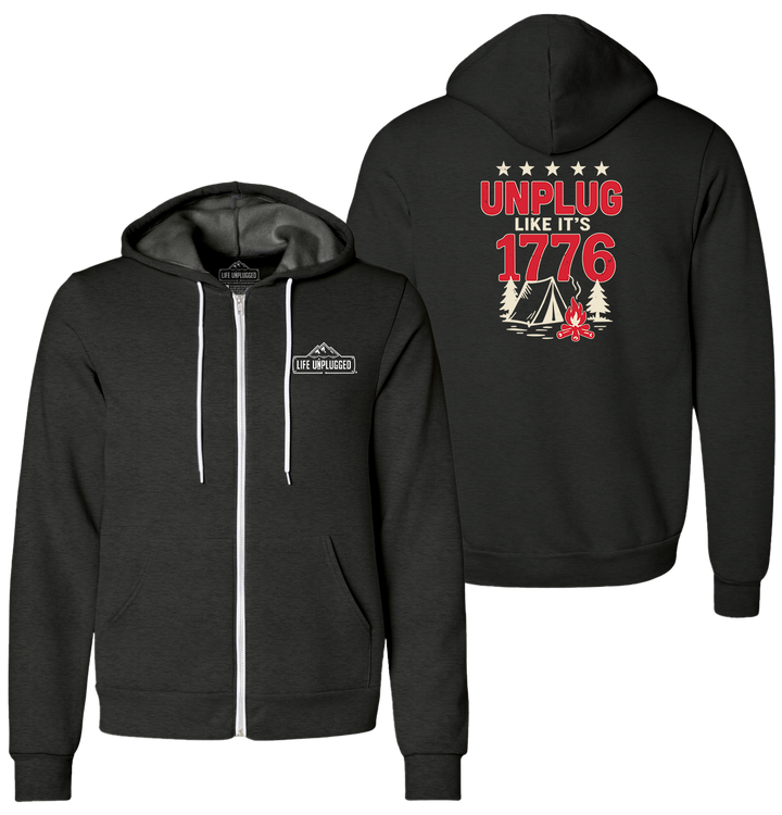 UNPLUG 1776 Supersoft Midweight Zip Up Hoodie