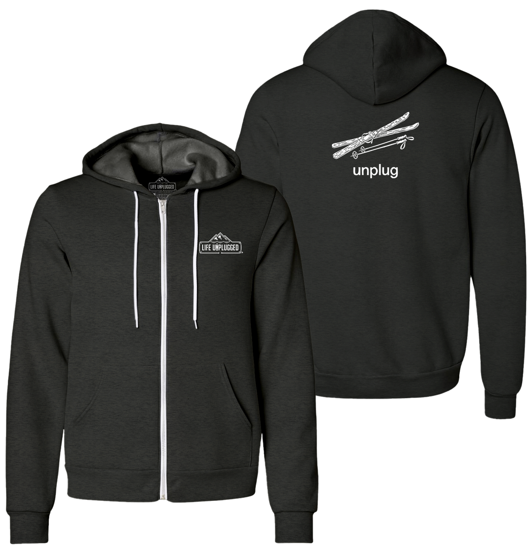 VINTAGE SKIS Supersoft Midweight Zip Up Hoodie