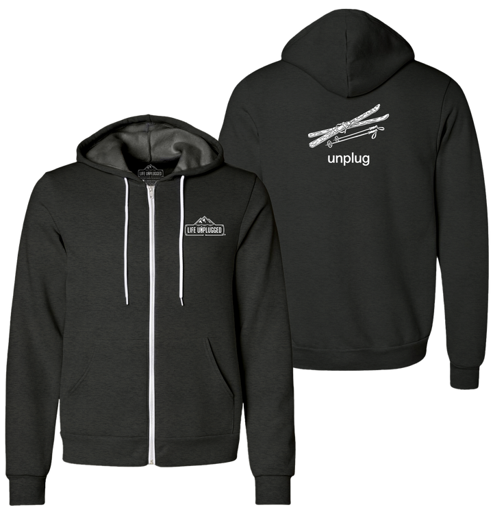 VINTAGE SKIS Supersoft Midweight Zip Up Hoodie