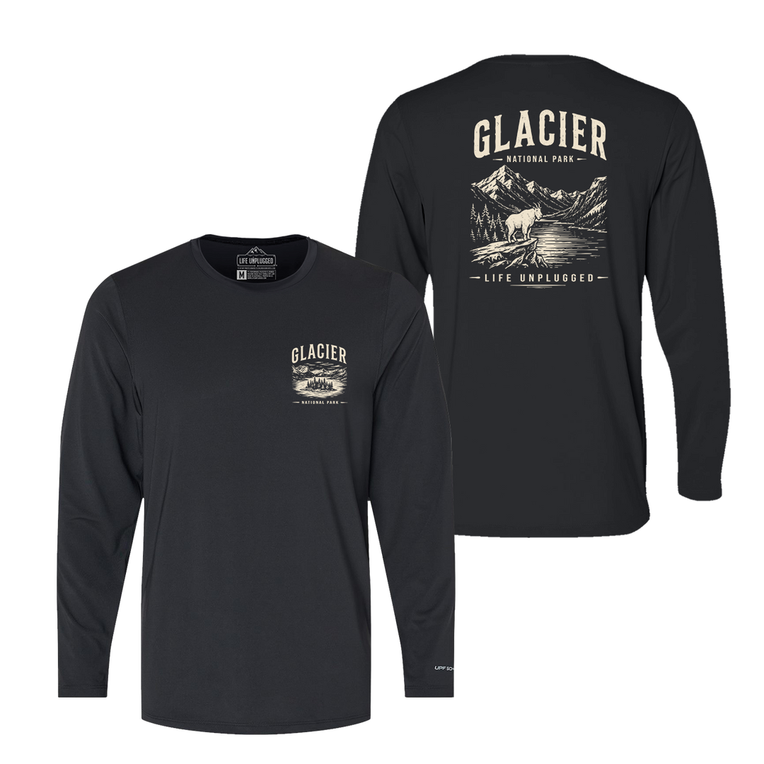 GLACIER NATIONAL PARK Performance Long Sleeve with UPF 50+