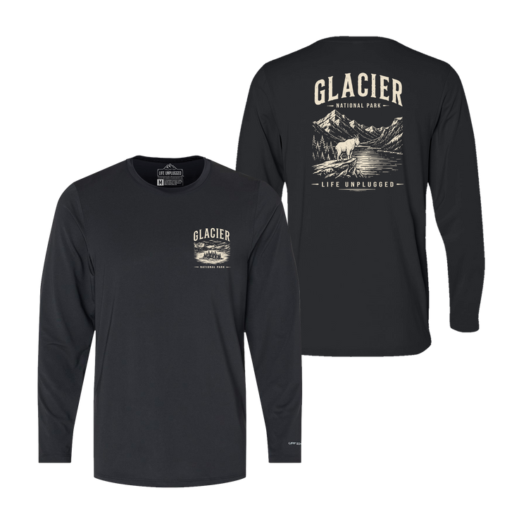GLACIER NATIONAL PARK Performance Long Sleeve with UPF 50+