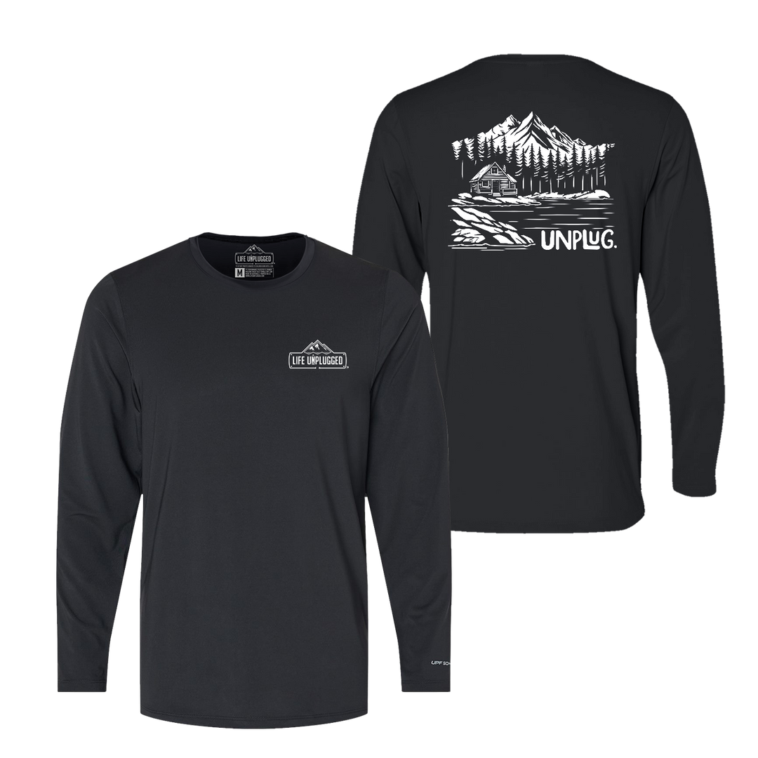 Cabin In the woods Performance Long Sleeve with UPF 50+