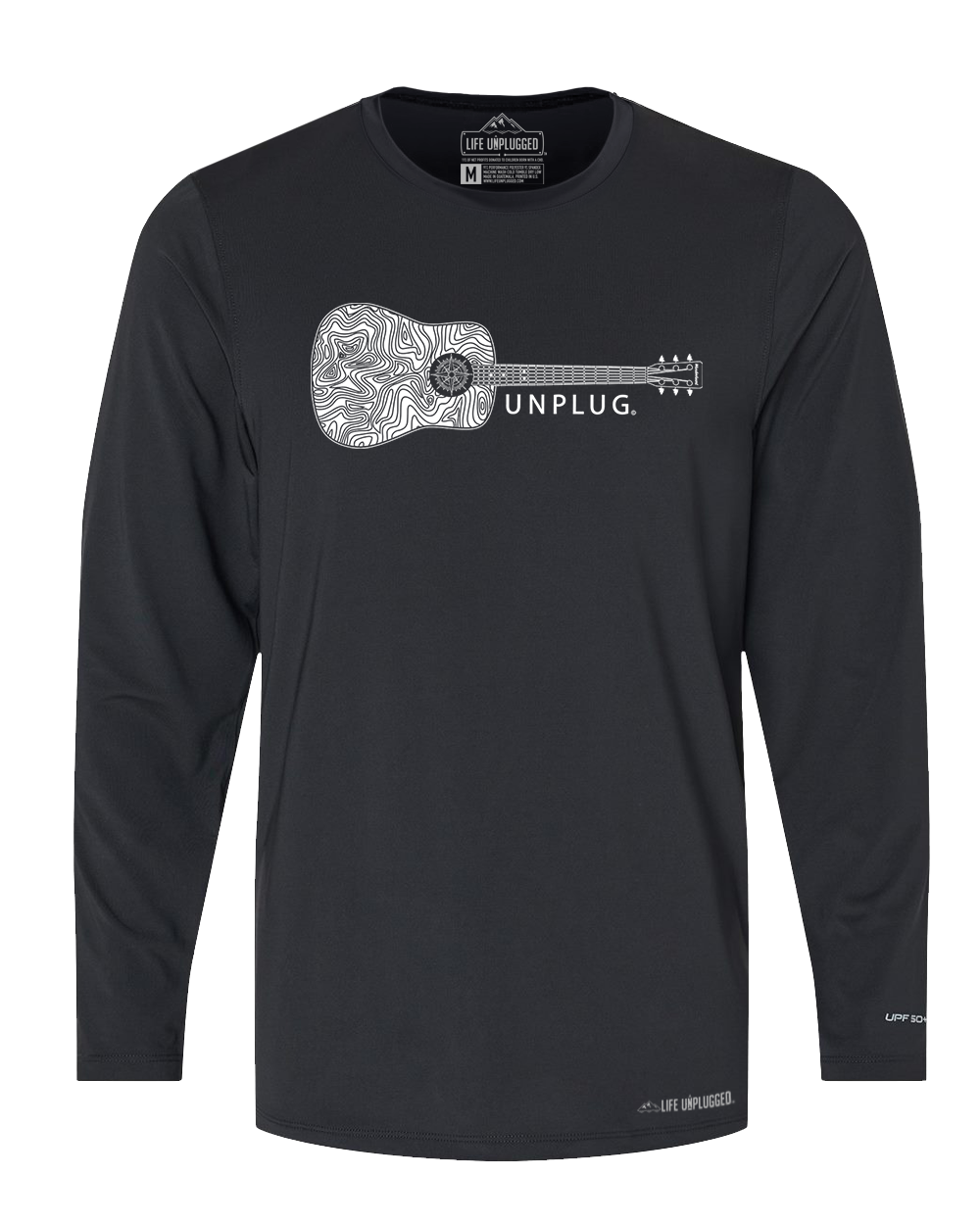 Guitar Poly/Spandex High Performance Long Sleeve with UPF 50+ - Life Unplugged
