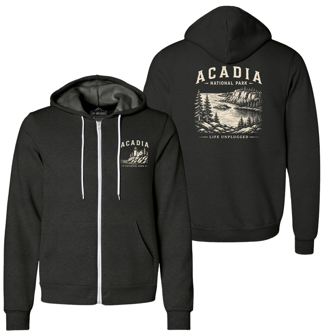 ACADIA NATIONAL PARK Supersoft Midweight Zip Up Hoodie
