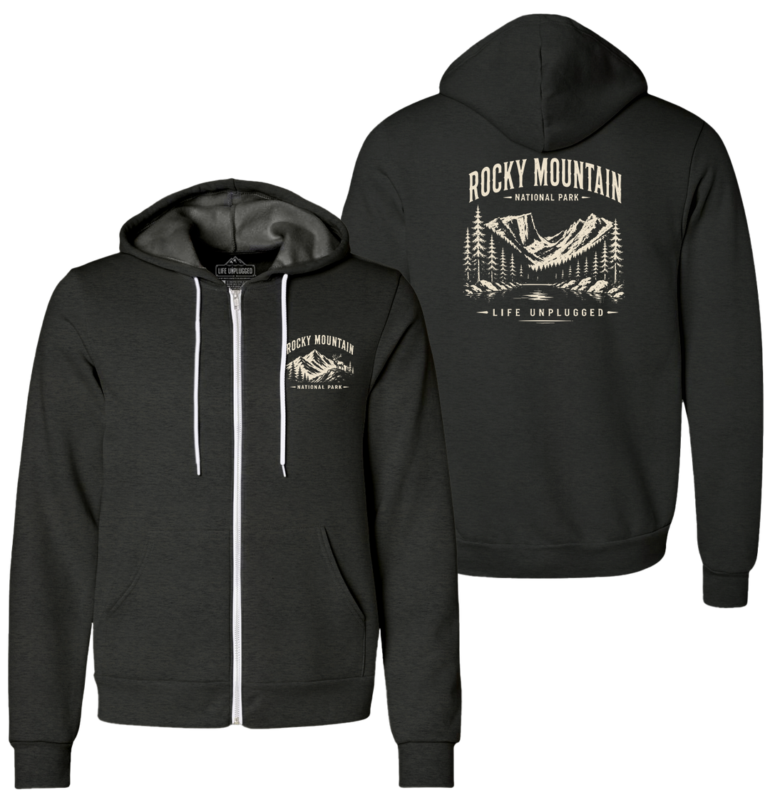ROCKY MOUNTAIN NATIONAL PARK Supersoft Midweight Zip Up Hoodie