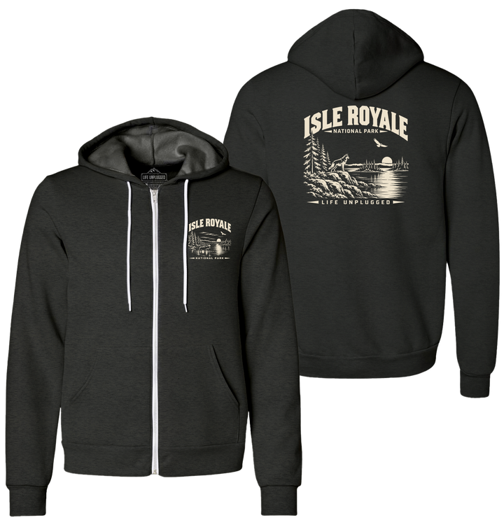 ISLE ROYALE NATIONAL PARK Supersoft Midweight Zip Up Hoodie