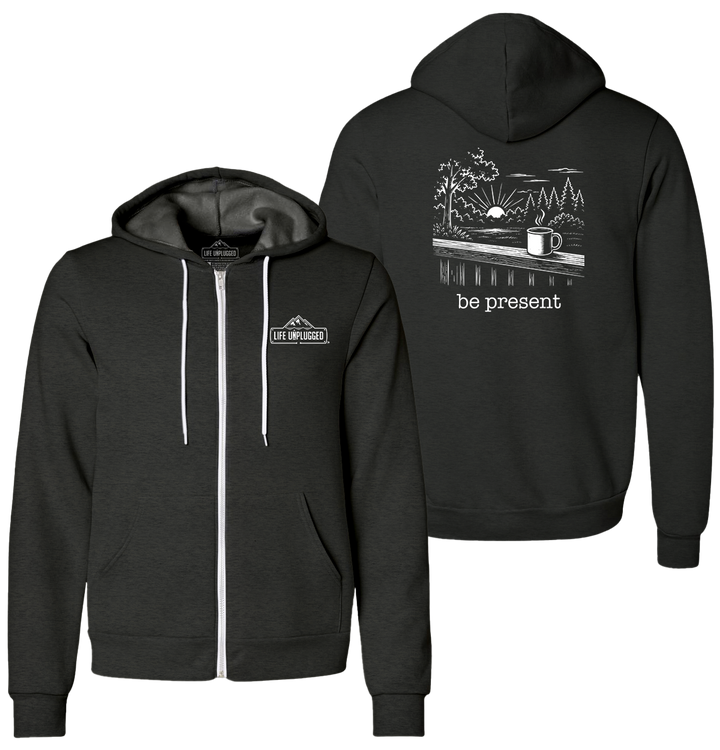 BACK PORCH COFFEE Supersoft Midweight Zip Up Hoodie