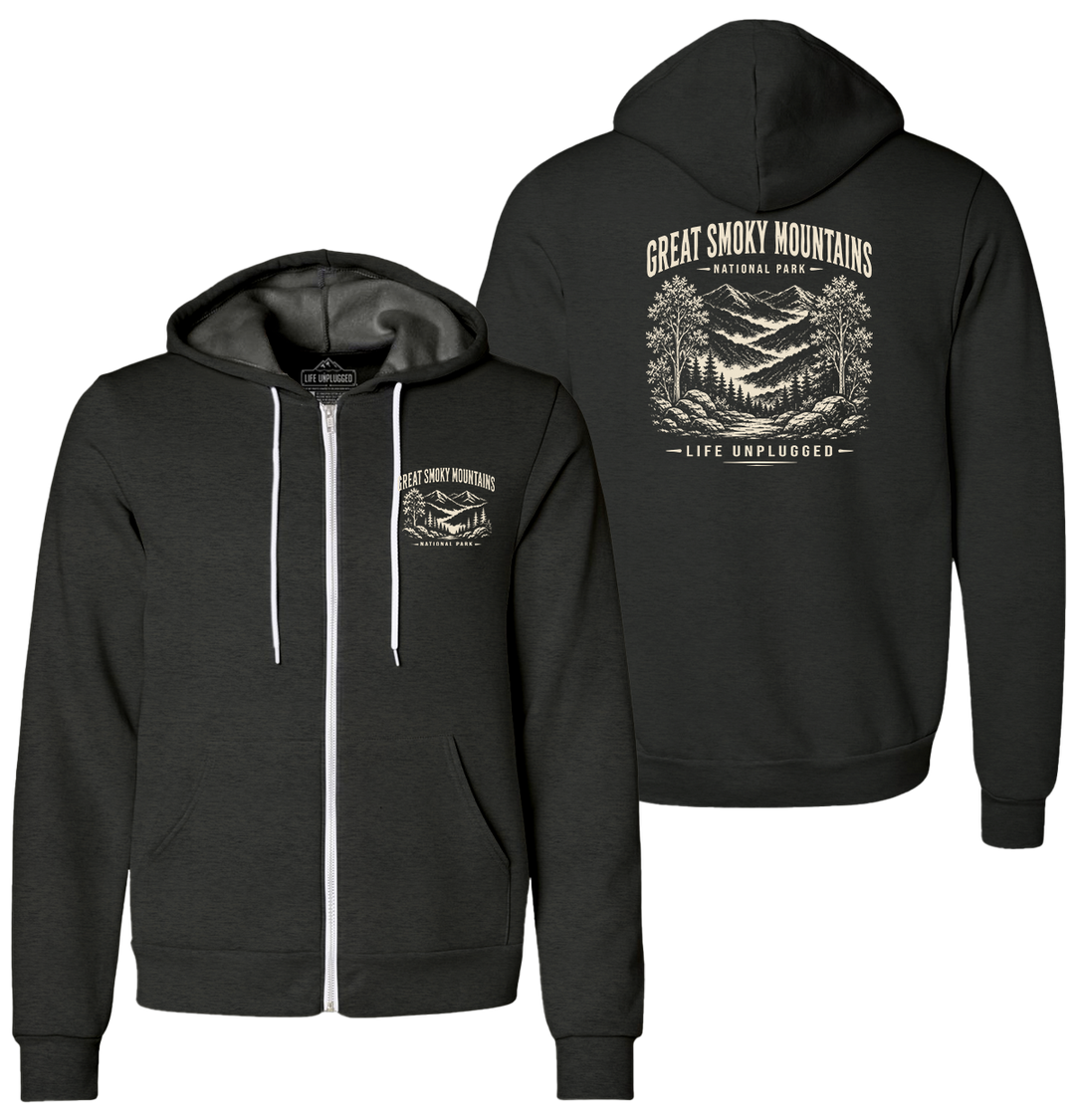 GREAT SMOKY MOUNTAINS NATIONAL PARK Supersoft Midweight Zip Up Hoodie