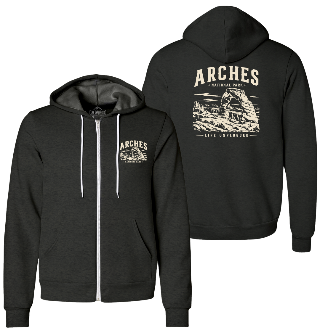ARCHES NATIONAL PARK Supersoft Midweight Zip Up Hoodie