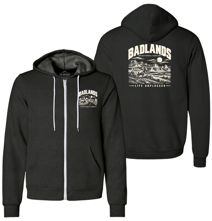 BADLANDS NATIONAL PARK Supersoft Midweight Zip Up Hoodie