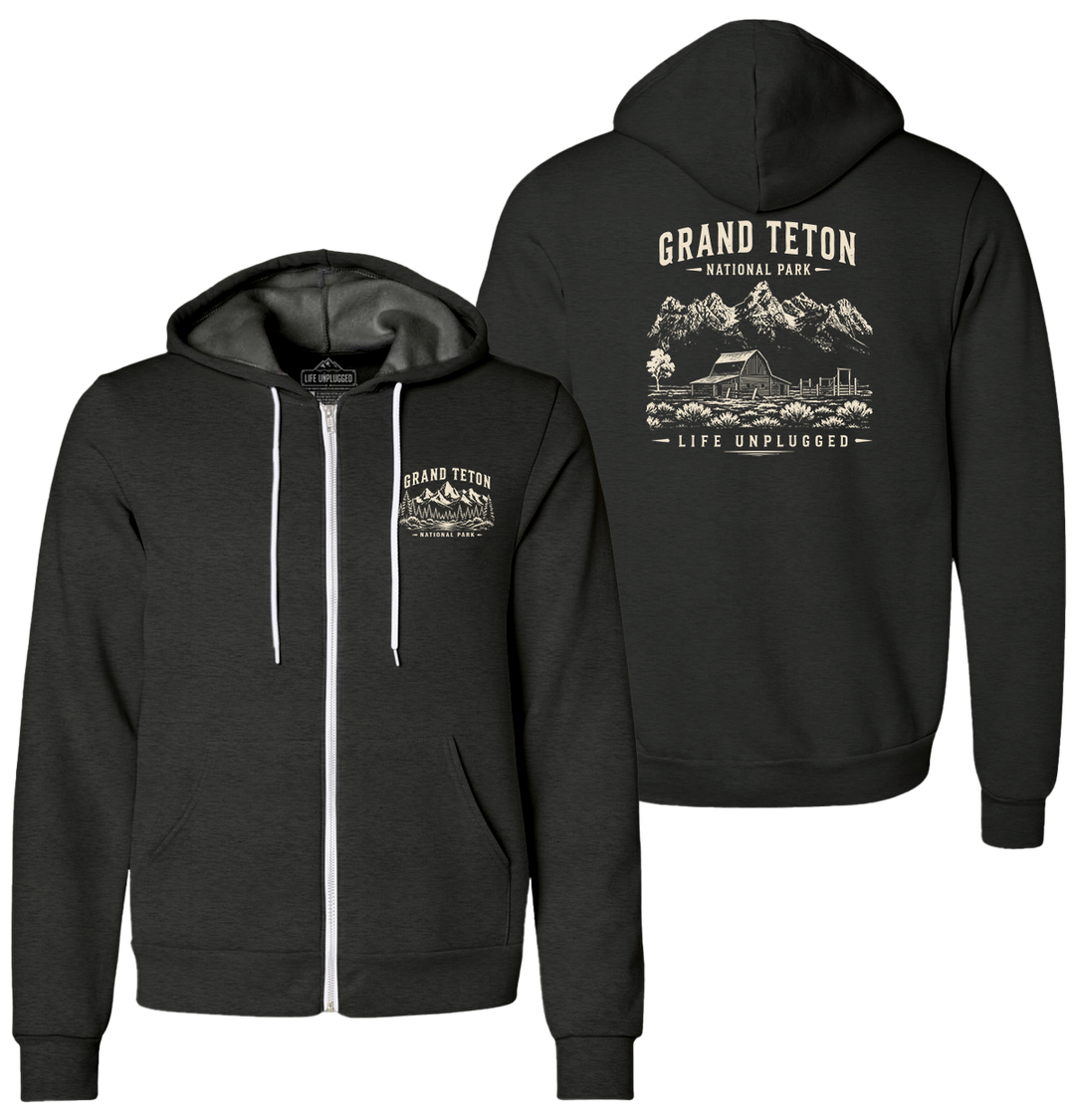 GRAND TETON NATIONAL PARK Supersoft Midweight Zip Up Hoodie