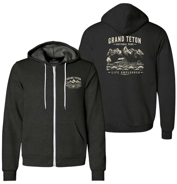 GRAND TETON NATIONAL PARK Supersoft Midweight Zip Up Hoodie