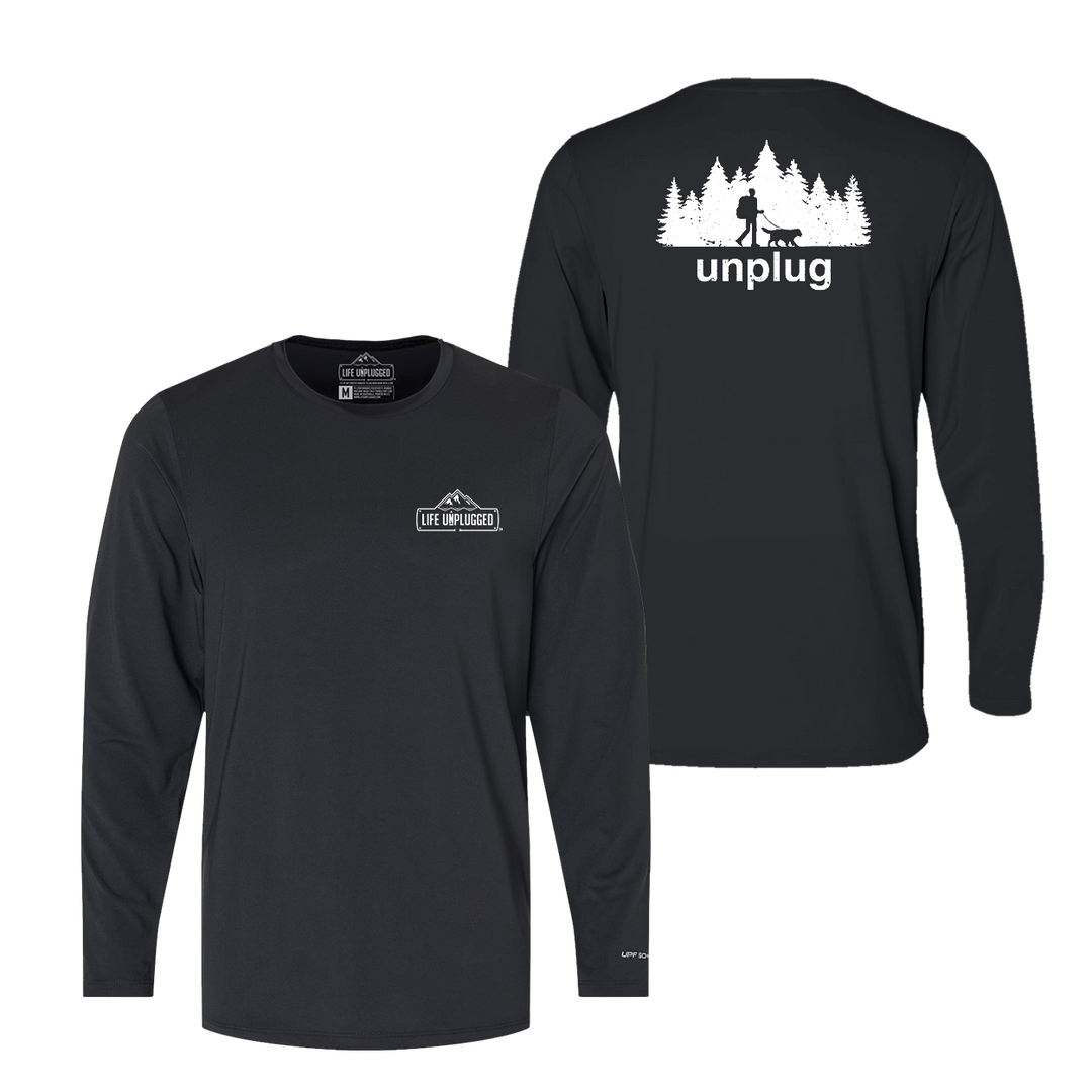 Dog Walks in the Woods Performance Long Sleeve with UPF 50+