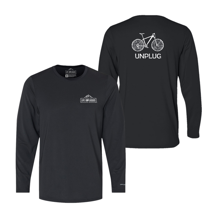 Mountain Bike Tree Stumps Performance Long Sleeve with UPF 50+