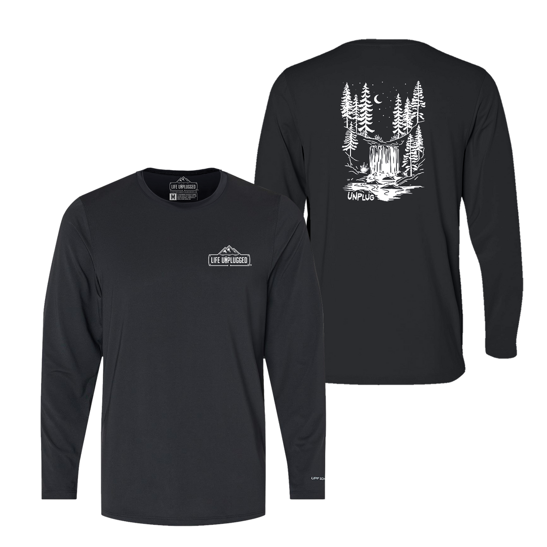 WATERFALL UNDER THE STARS Performance Long Sleeve with UPF 50+