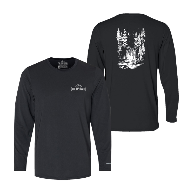 WATERFALL UNDER THE STARS Performance Long Sleeve with UPF 50+