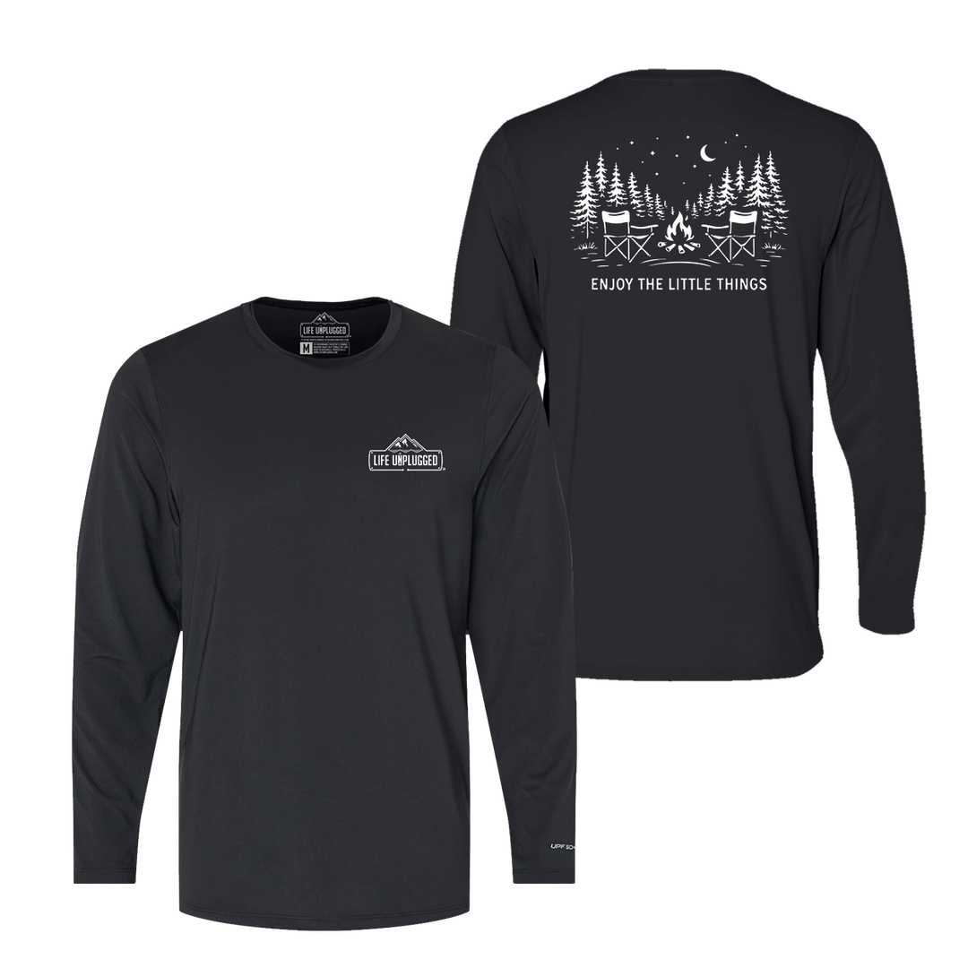 Enjoy The Little Things Campfire scene Performance Long Sleeve with UPF 50+