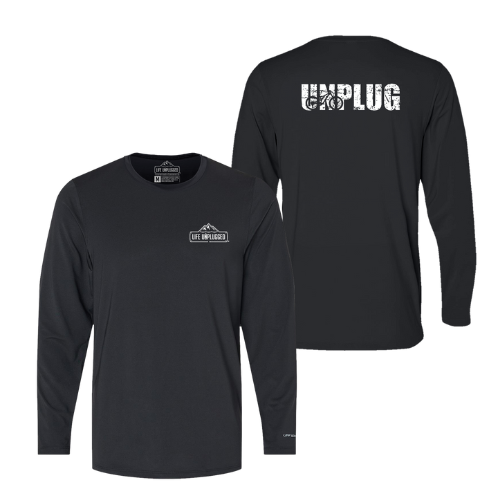 Unplug Mountain Bike Silhouette Performance Long Sleeve with UPF 50+