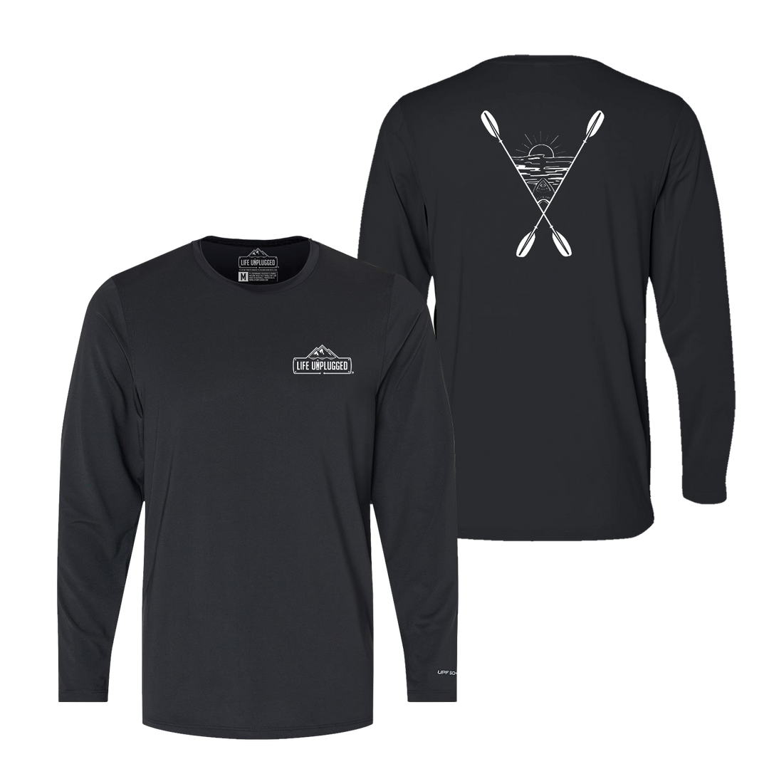 Kayaking Into The Sunset Performance Long Sleeve with UPF 50+