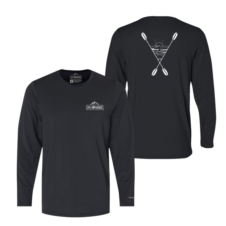 Kayaking Into The Sunset Performance Long Sleeve with UPF 50+