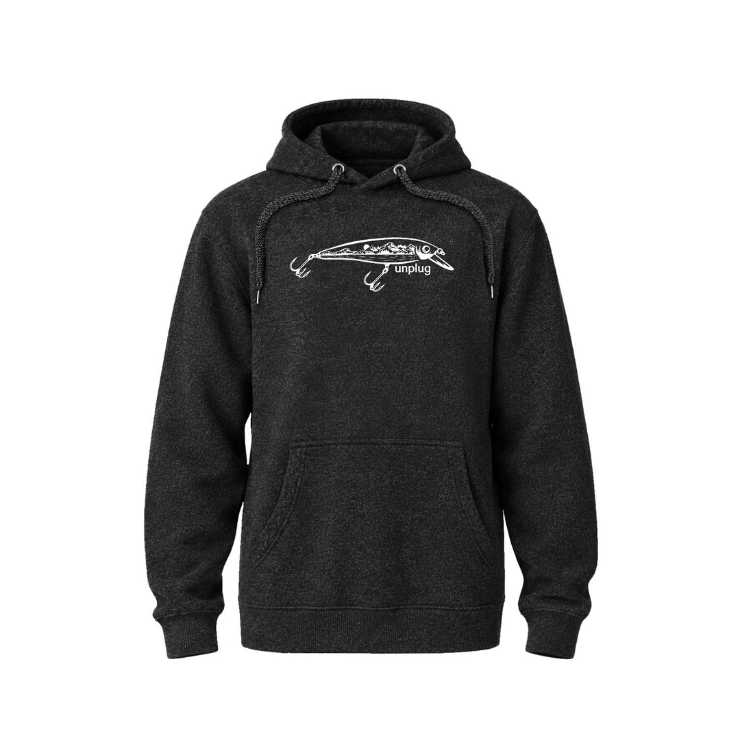 FISHING LURE MOUNTAIN SCENE Nantucket Super Soft Sweater Hoodie