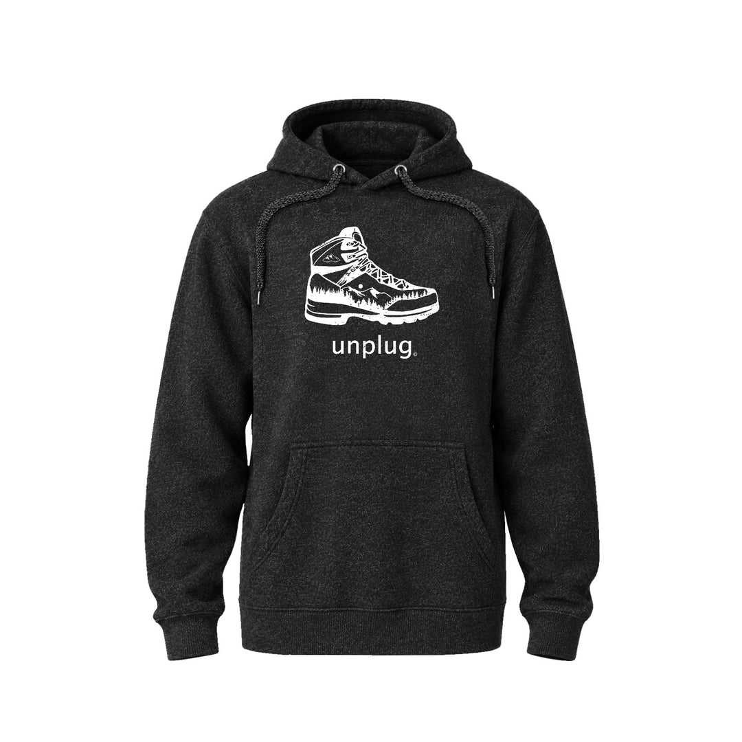 HIKING BOOT MOUNTAIN SCENE Nantucket Super Soft Sweater Hoodie