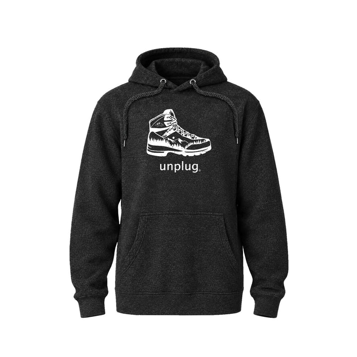 HIKING BOOT MOUNTAIN SCENE Nantucket Super Soft Sweater Hoodie