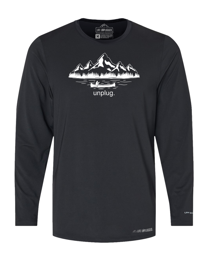 Canoeing in the Mountains Poly/Spandex High Performance Long Sleeve with UPF 50+