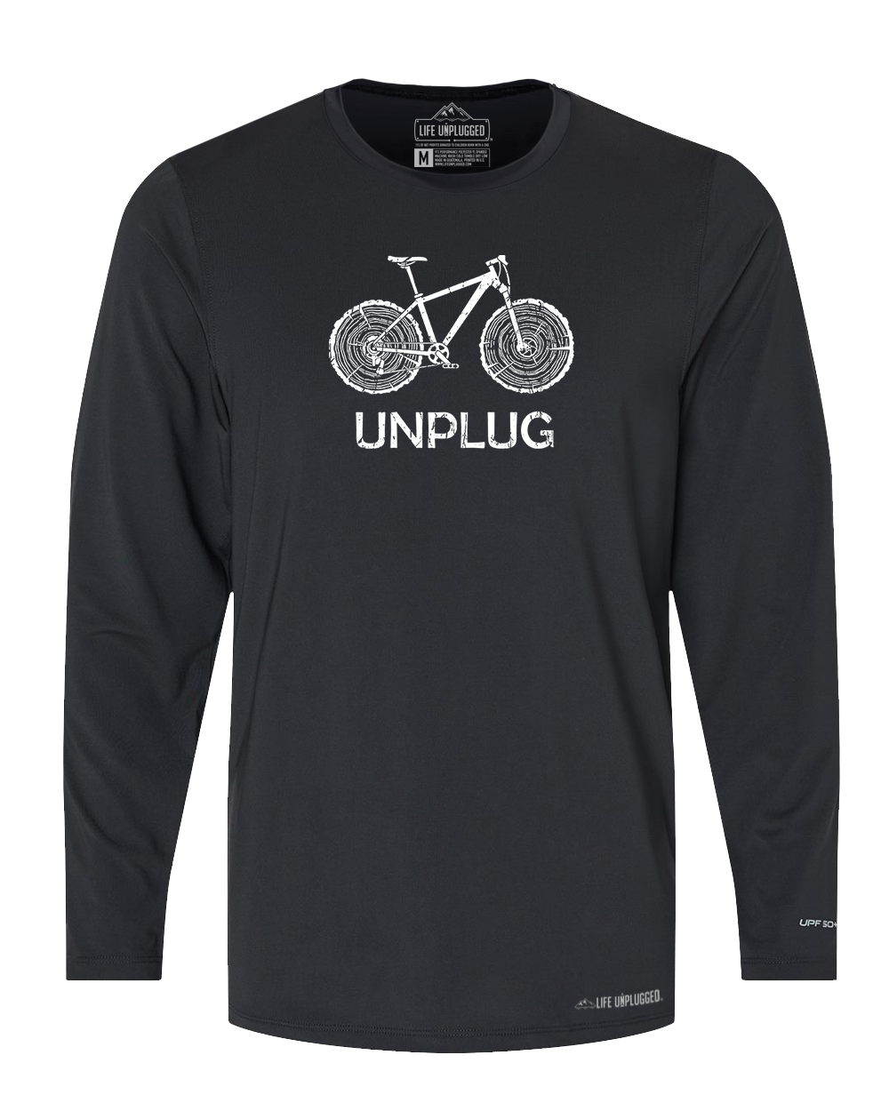 MOUNTAIN BIKE TREE STUMPS Poly/Spandex High Performance Long Sleeve with UPF 50+
