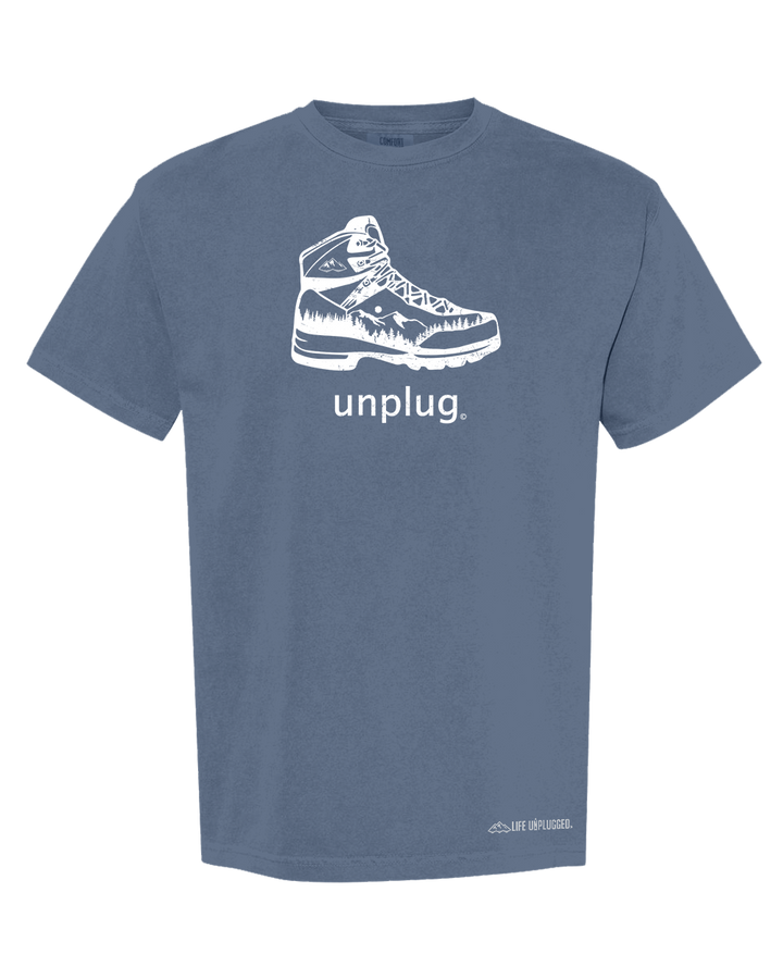 HIKING BOOT MOUNTAIN SCENE Cotton T-Shirt powered by Comfort Colors®