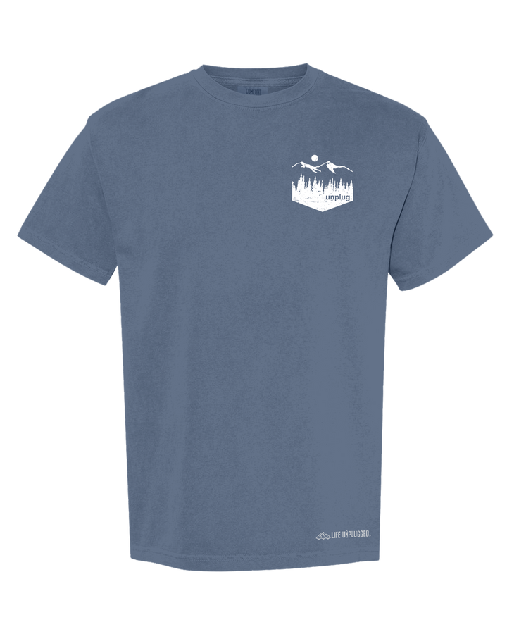 UNPLUG MOUNTAIN LEFT CHEST POCKET Cotton T-Shirt powered by Comfort Colors®