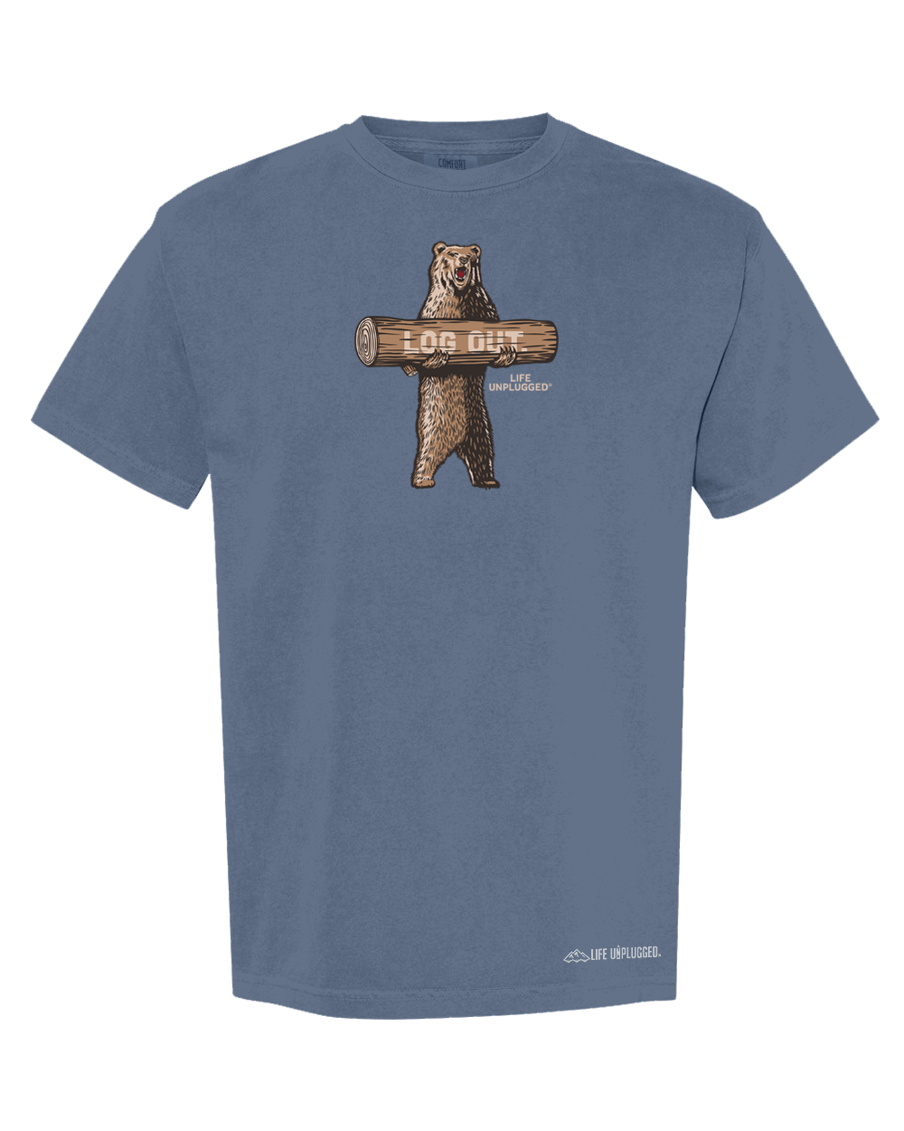 LOG OUT BEAR Cotton T-Shirt powered by Comfort Colors®