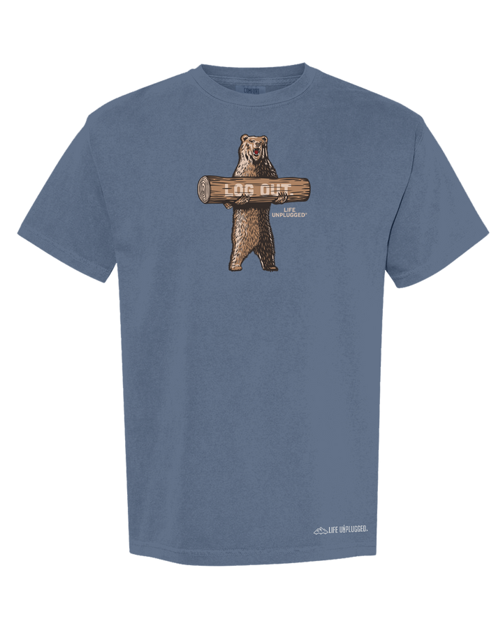 LOG OUT BEAR Cotton T-Shirt powered by Comfort Colors®