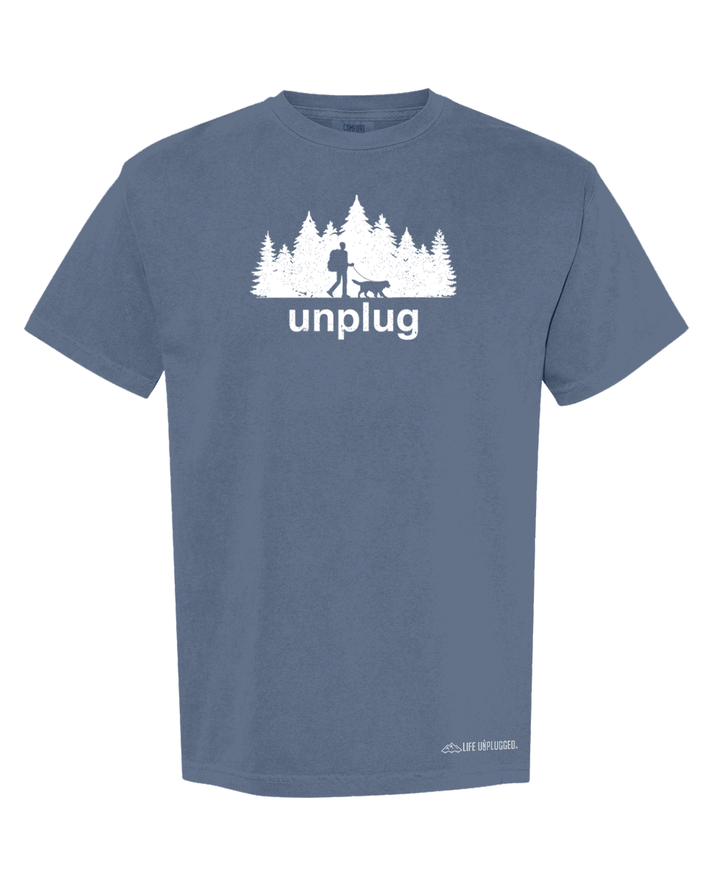 DOG WALKS IN THE WOODS Cotton T-Shirt powered by Comfort Colors®