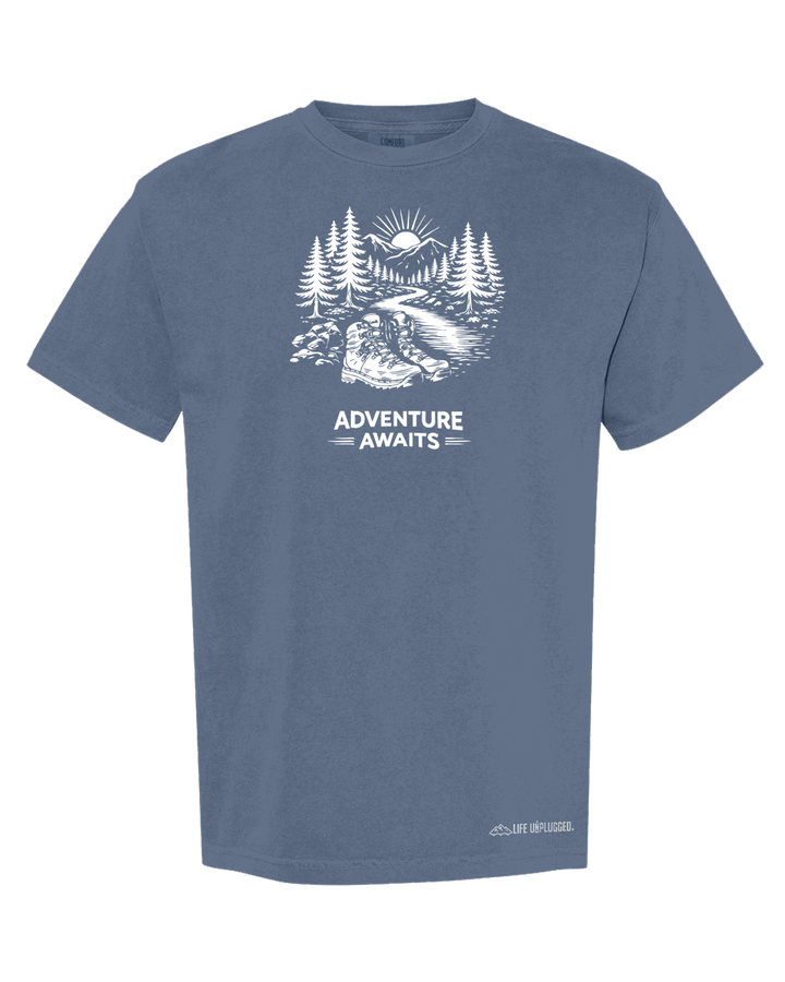 ADVENTURE AWAITS Cotton T-Shirt powered by Comfort Colors®