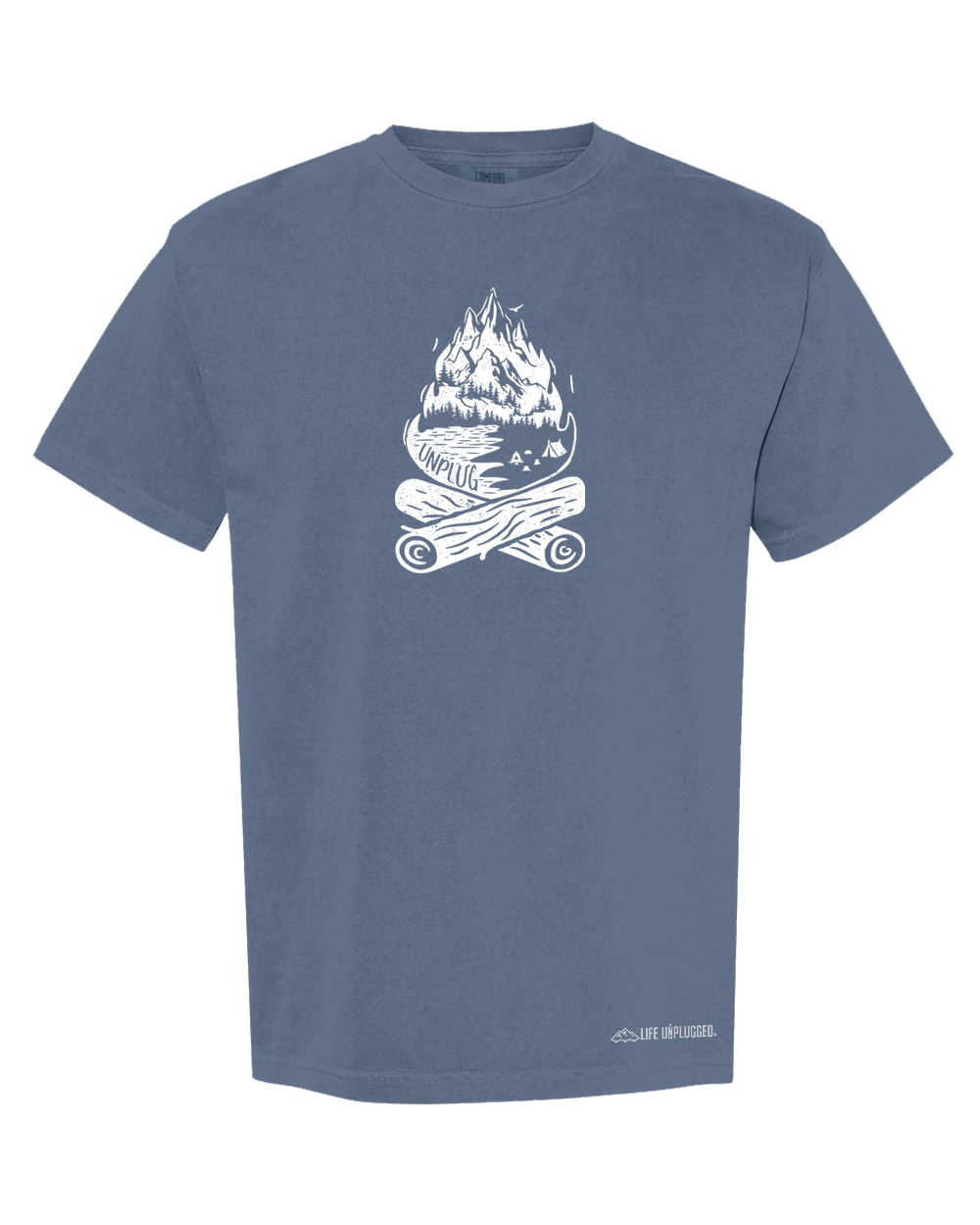 CAMPFIRE MOUNTAIN SCENE Cotton T-Shirt powered by Comfort Colors®