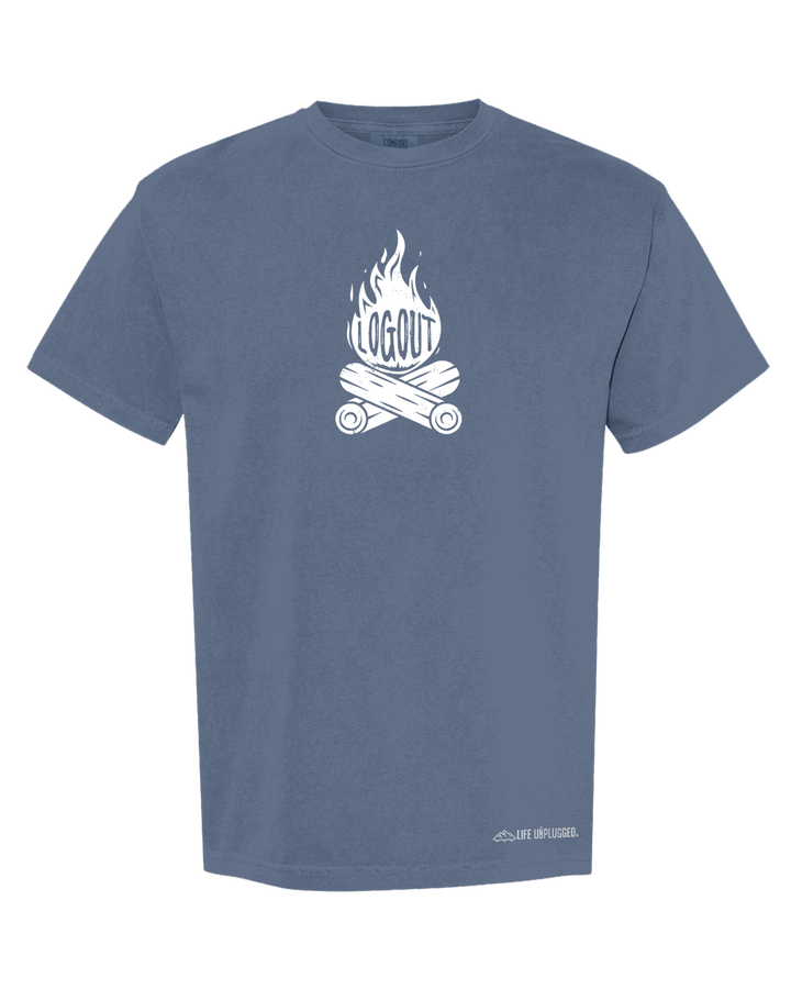 LOG OUT CAMPFIRE Cotton T-Shirt powered by Comfort Colors®