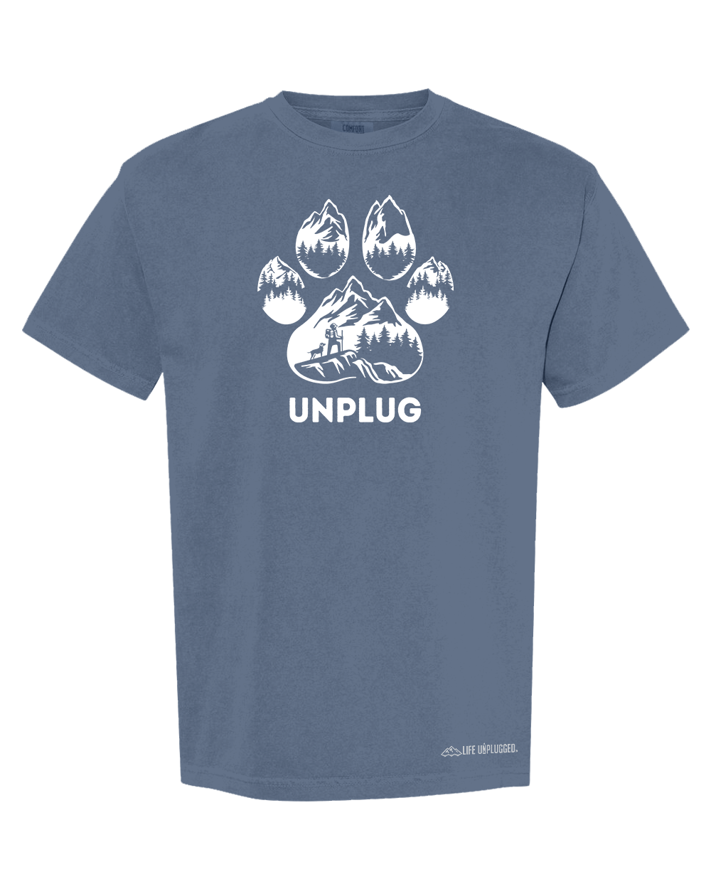 PAW PRINT MOUNTAIN SCENE Cotton T-Shirt powered by Comfort Colors®