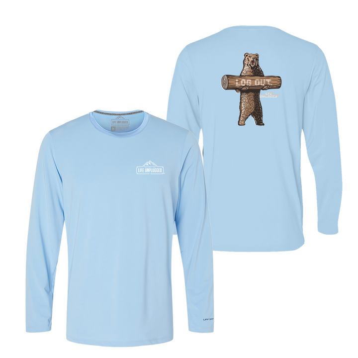 LOG OUT BEAR Performance Long Sleeve with UPF 50+