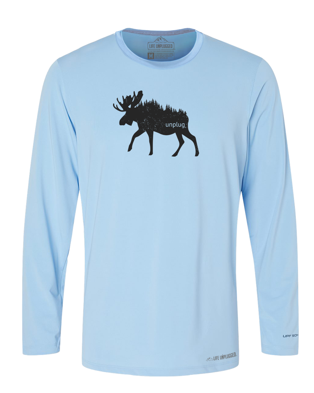 Moose In The Trees Poly/Spandex High Performance Long Sleeve with UPF 50+ - Life Unplugged