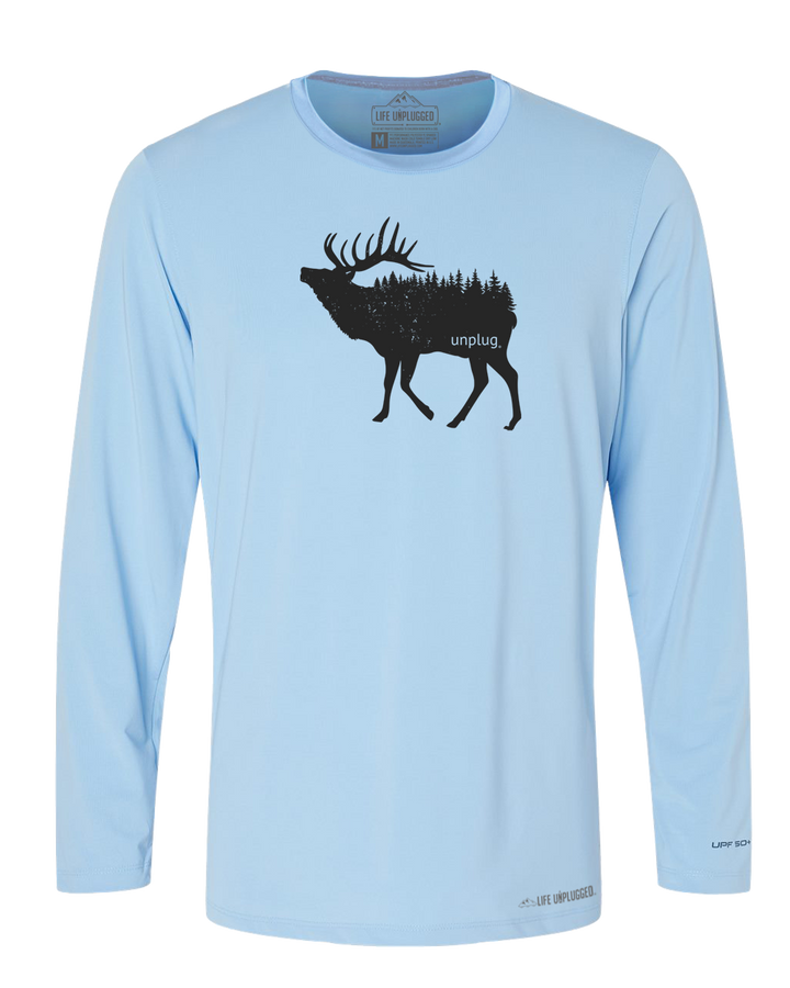 Elk In The Trees Poly/Spandex High Performance Long Sleeve with UPF 50+