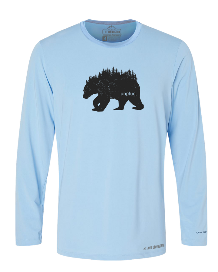 Bear In The Trees Poly/Spandex High Performance Long Sleeve with UPF 50+