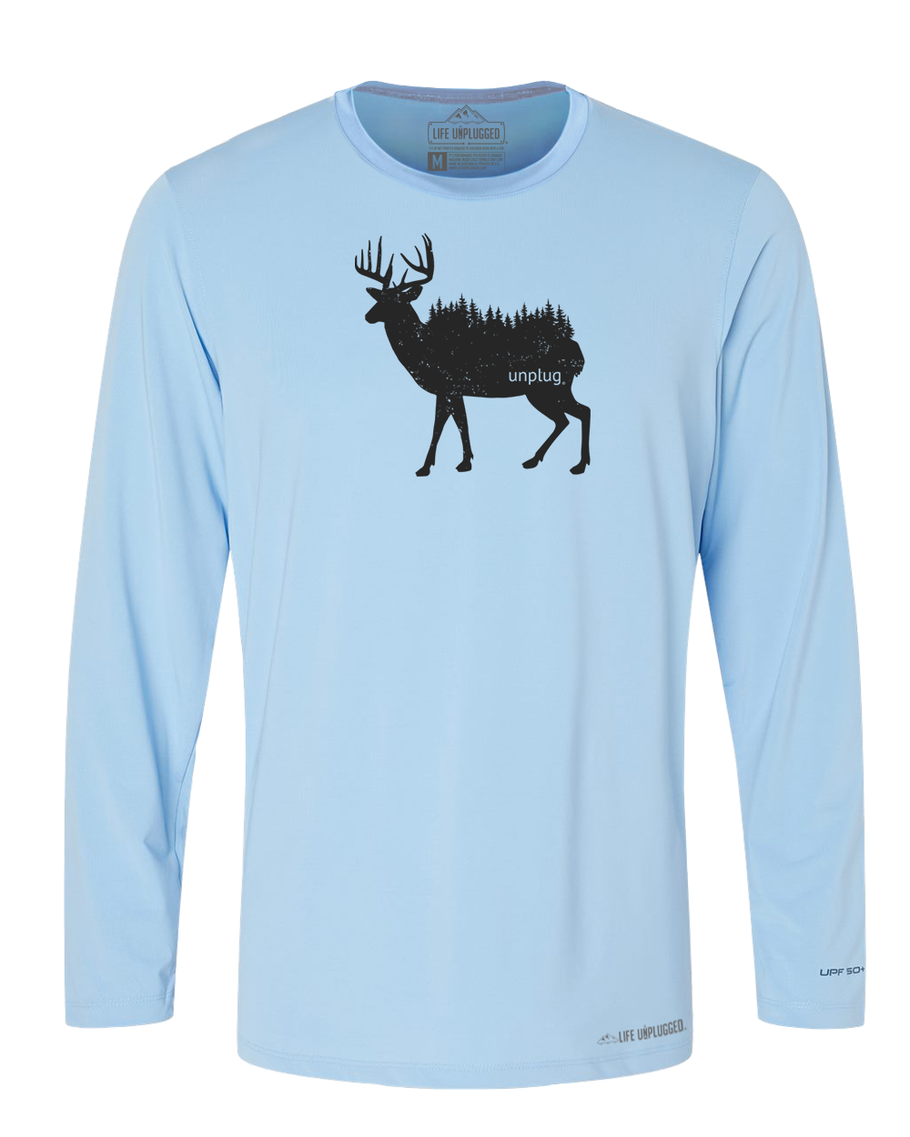 Deer In The Trees Poly/Spandex High Performance Long Sleeve with UPF 50+ - Life Unplugged