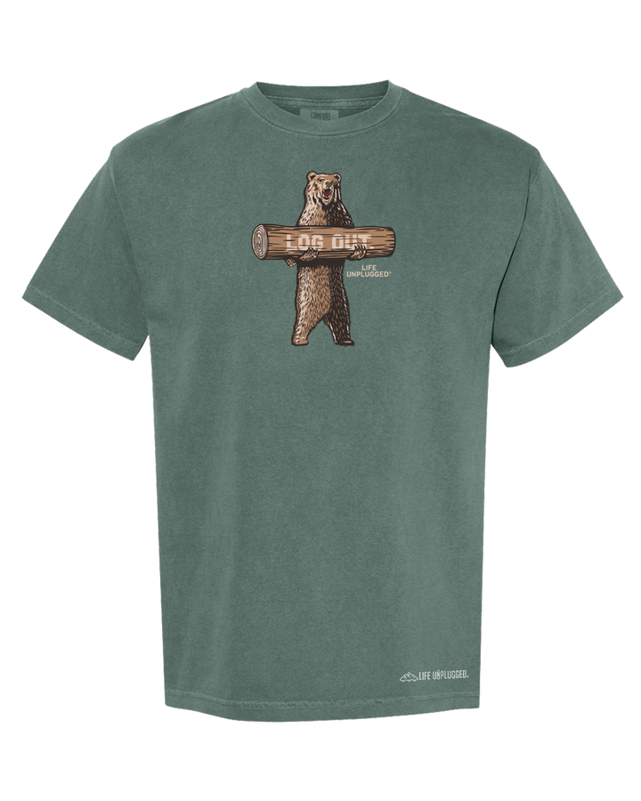 LOG OUT BEAR Cotton T-Shirt powered by Comfort Colors®