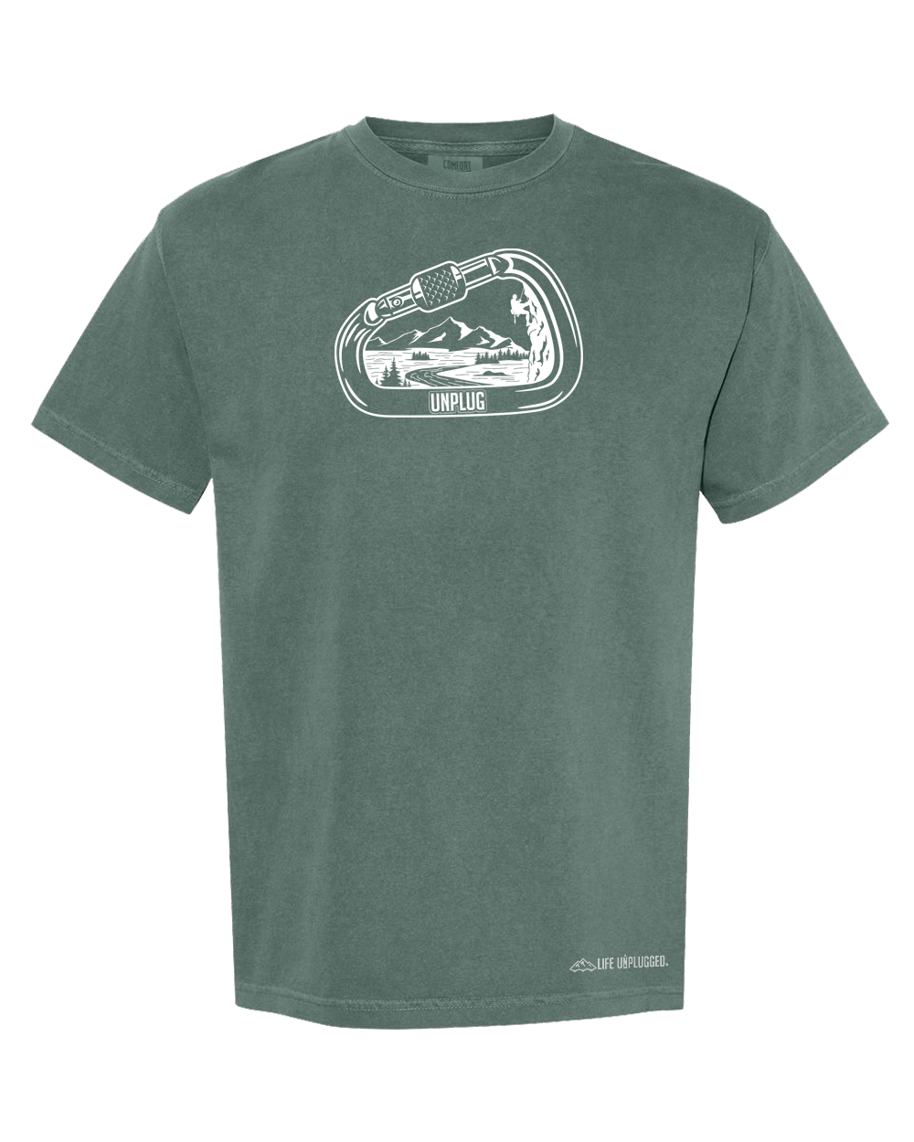 ROCK CLIMBING MOUNTAIN SCENE Cotton T-Shirt powered by Comfort Colors®